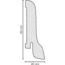 Sockelleiste Dörentrup 20x60 Echtholzfurnier Esche lackiert