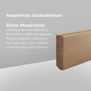 Massivholz Sockelleiste Etzhorn 20x80 Eiche unbehandelt