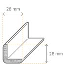 Winkelleiste Kantenschutz Spello Kiefer lackiert 28x28mm