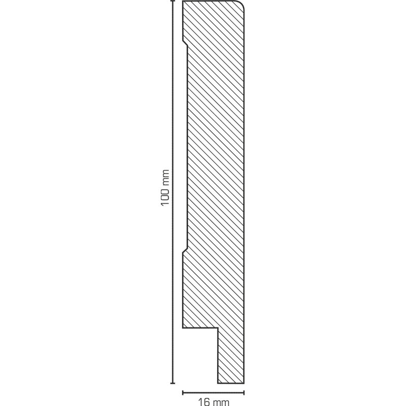 Sockelleiste Feuchtraum Alfen 16x100 RAL 9016