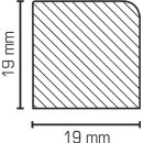 Vorsatzleiste Uslar 19x19 MDF foliert RAL 9016