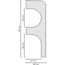 Rohrsockelleiste Hampton 28x80 MDF foliert RAL 9016