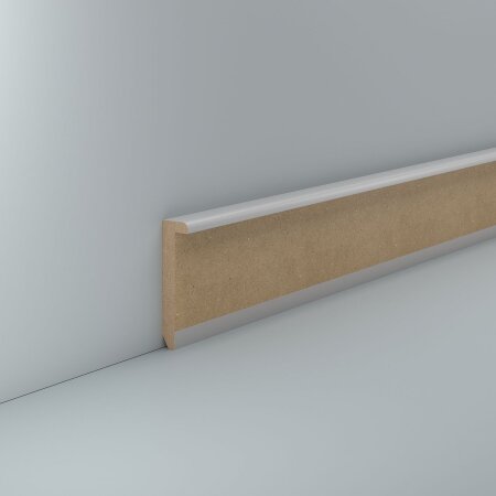 Einklebe Sockelleiste Wartenberg 13x56 Silber