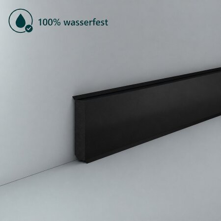 Hartschaumleiste Flen 12x60 Schwarz Dichtlippe