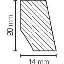 Vorsatzleiste Bramey 14x20 Bergeiche lackiert