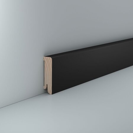 Sockelleiste Hemeln 16x60 Holz Foliert schwarz