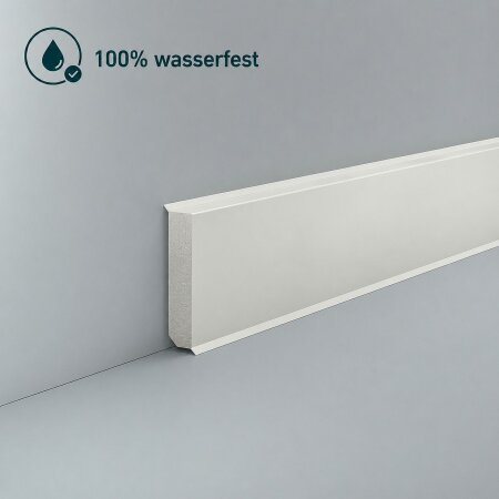 Hartschaumleiste Galway 12x60 RAL 9016 Dichtlippe