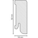 Sockelleiste Hagenau 18x50 Holz + Starkfolie RAL 9016