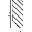 Massivholz Sockelleiste Schlangen 16x40 Buche