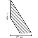 Deckenleiste Düren 25x40 Buche lackiert RAL 9016