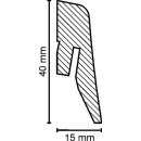 Sockelleiste Roth 15x40 MDF foliert Schwarz