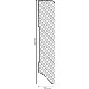 Sockelleiste Westend 19x96 Stahl dunkel rund