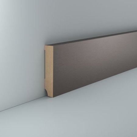 Design-Sockelleiste Friedrichshain 16x80mm, Titan, eckige Oberkante