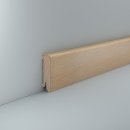 Massivholz Sockelleiste Horgau 16x60mm, Eiche wei&szlig; lackiert