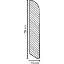 Sockelleiste Alberode 10x58mm Massivholz Ahorn lackiert