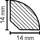 Viertelstab Bielefeld 14x14 Bergeiche lackiert