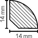 Viertelstab Hall 14x14 Abachi lackiert